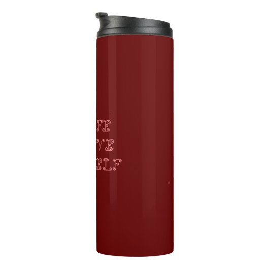 Leven en liefde mantra thermosbeker (Geroteerd rechts)