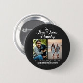 Leven en liefdevolle herinnering ronde button 5,7 cm (Voorkant /achterkant)