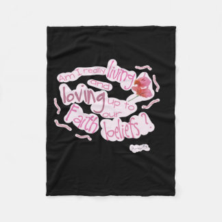 Leven en liefhebben volgens onze gewone geloofsove fleece deken