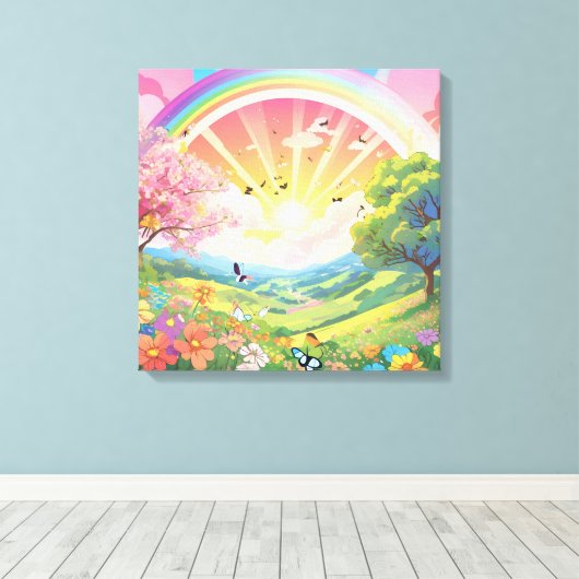 Leven en natuurlijke schoonheid canvas afdruk (Insitu (Houten vloer))