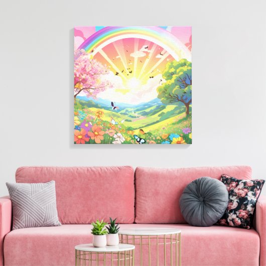 Leven en natuurlijke schoonheid canvas afdruk (Insitu (Woonkamer))