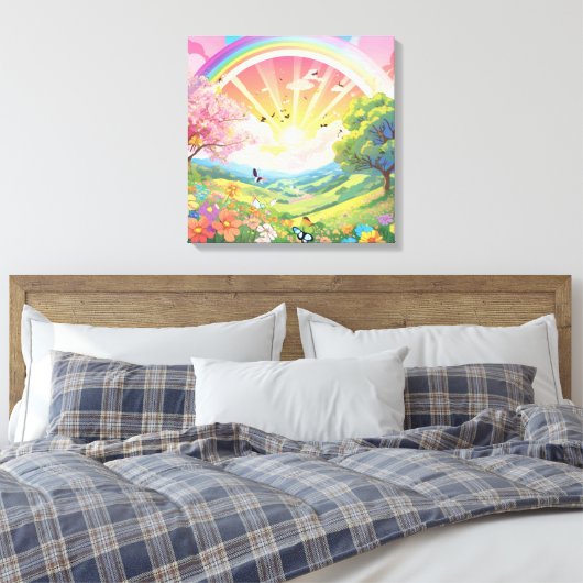 Leven en natuurlijke schoonheid canvas afdruk (Insitu (Slaapkamer))