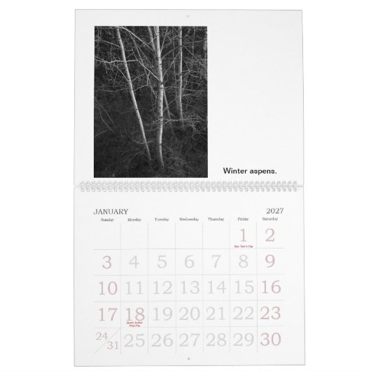 Leven en sterfgevallen van bomen kalender (Jan 2027)