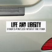Leven en vrijheid bumpersticker (Op auto)