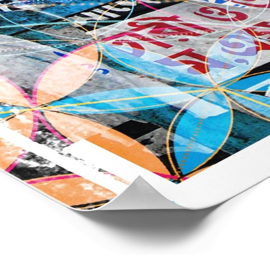 Leven- en winterdecollage-Poster Poster (Hoek)