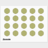 Leven Enkelgeel Ronde Sticker (Vel)