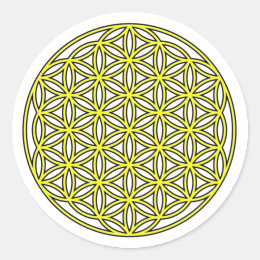 Leven Enkelgeel Ronde Sticker (Voorkant)