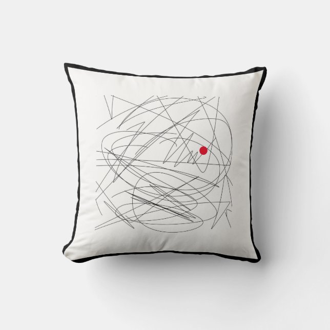 Leven. Focus. Abstracte Minimalisatieschema Kussen (Voorkant)