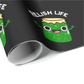 Leven Funny Food Pun Dark BG Cadeaupapier (Rol Hoek)