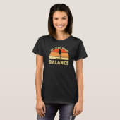 Leven gaat over balans Skateboard Longboard Ska T-shirt (Voorkant volledig)