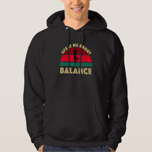 Leven gaat over balans Vintage yogahouding danser Hoodie