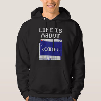 Leven gaat over code spreekwoorden programmeur cod hoodie