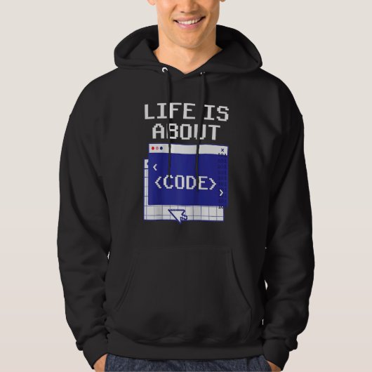 Leven gaat over code spreekwoorden programmeur cod hoodie (Voorkant)