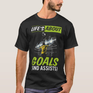 Leven Gaat Over Doelen Voetbalspeler Jongens Kids T-shirt