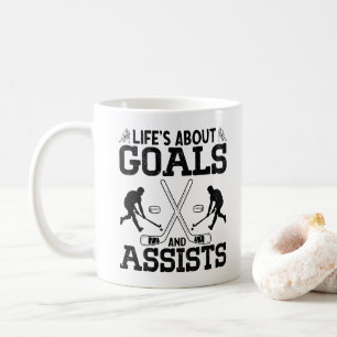 Leven gaat over doelpunten en assists Hockeyliefhe Koffiemok