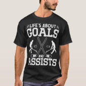 Leven gaat over doelpunten en assists Ijsliefhebbe T-shirt (Voorkant)