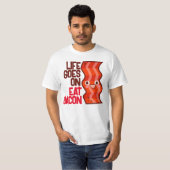 leven gaat uit van Eat Bacon T-shirt (Voorkant volledig)