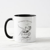 Leven Gebeurt. Koffie Helpt. Minimalistische Monog Mok (Links)