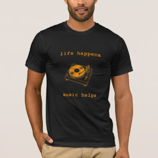 Leven Gebeurt Muziek Helpt | Cadeau voor Muziek Li T-shirt