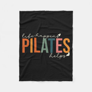 Leven gebeurt pilates helpt workout motivatie fleece deken