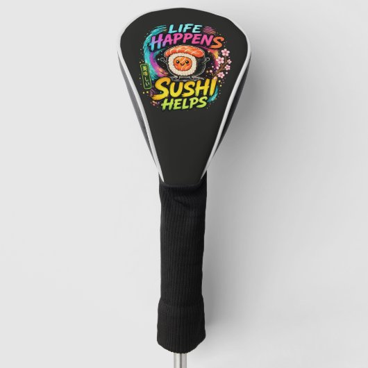 Leven gebeurt Sushi helpt Golfheadcover (Voorkant)
