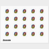 Leven gebeurt Sushi helpt Ronde Sticker (Vel)