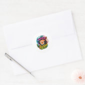 Leven gebeurt Sushi helpt Ronde Sticker (Envelop)