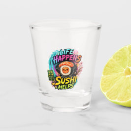 Leven gebeurt Sushi helpt Shot Glas