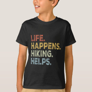 Leven Gebeurt Wandelen Helpt Grappige Wandelaar Vi T-shirt