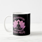 Leven Gebeurt Yoga Helpt _3 Koffiemok (Links)