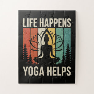 Leven Gebeurt Yoga Helpt Legpuzzel