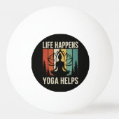 Leven Gebeurt Yoga Helpt Pingpongbal (Achterkant)