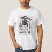 Leven gebleekte roze luipaard t-shirt (Voorkant)