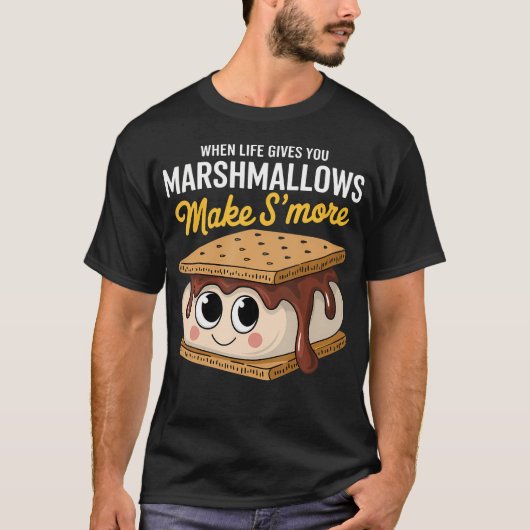 Leven Geeft Je Marshmallows Camping Smores Kawaii T-shirt (Voorkant)
