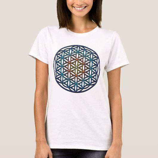 Leven (gele oranje blauwe gradiënt) t-shirt (Voorkant)
