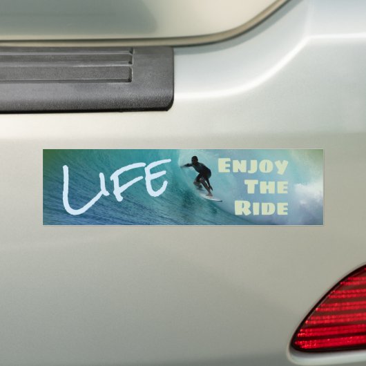 Leven - Geniet van de Ride Surfer Bumpersticker (Op auto)