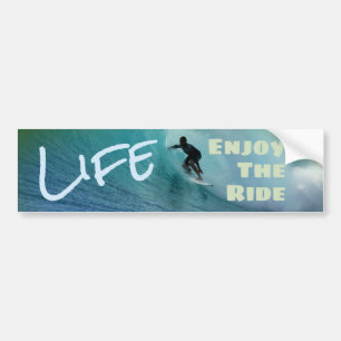 Leven - Geniet van de Ride Surfer Bumpersticker