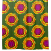 Leven - Geometrische bloesem 4 Douchegordijn (Voorkant)