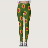 Leven - Geometrische bloesem 4 Leggings (Voorkant)