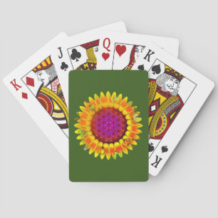 Leven - Geometrische bloesem 4 Pokerkaarten