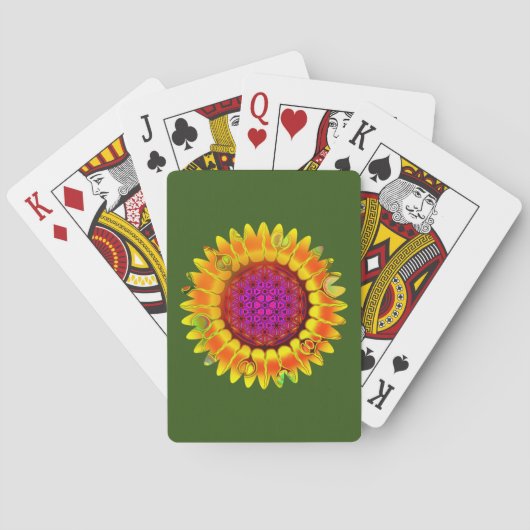 Leven - Geometrische bloesem 4 Pokerkaarten (Achterkant)