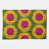 Leven - Geometrische bloesem 4 Theedoek (Horizontaal)