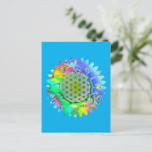 Leven - Geometrische bloesem 5 Briefkaart (Staand voorkant)