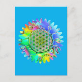 Leven - Geometrische bloesem 5 Briefkaart (Voorkant)