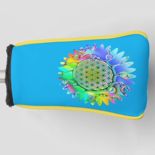 Leven - Geometrische bloesem 5 Golfheadcover (Voorkant)