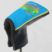 Leven - Geometrische bloesem 5 Golfheadcover (3/4 voorkant)