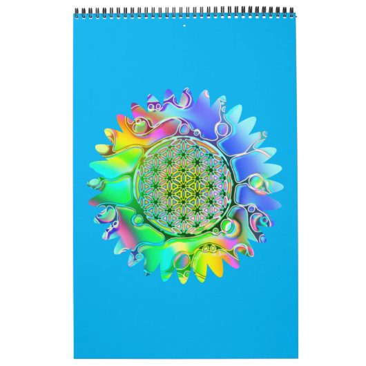 Leven - Geometrische bloesem 5 Kalender (Hoes)