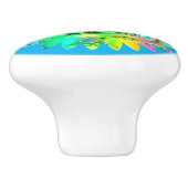 Leven - Geometrische bloesem 5 Keramische Knop (Zijkant)