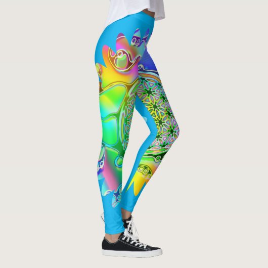 Leven - Geometrische bloesem 5 Leggings (Rechts)
