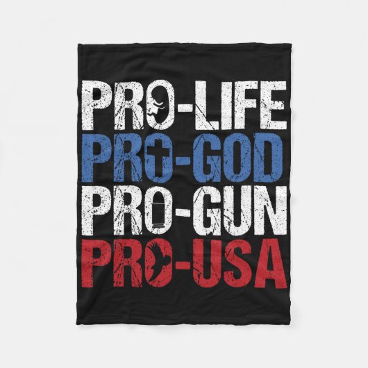 Leven God Wapen VS Conservatief Republikeins Pro A Fleece Deken (Voorkant)